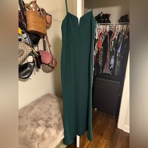 Women’s Lulu’s Forrest green floor length dress
